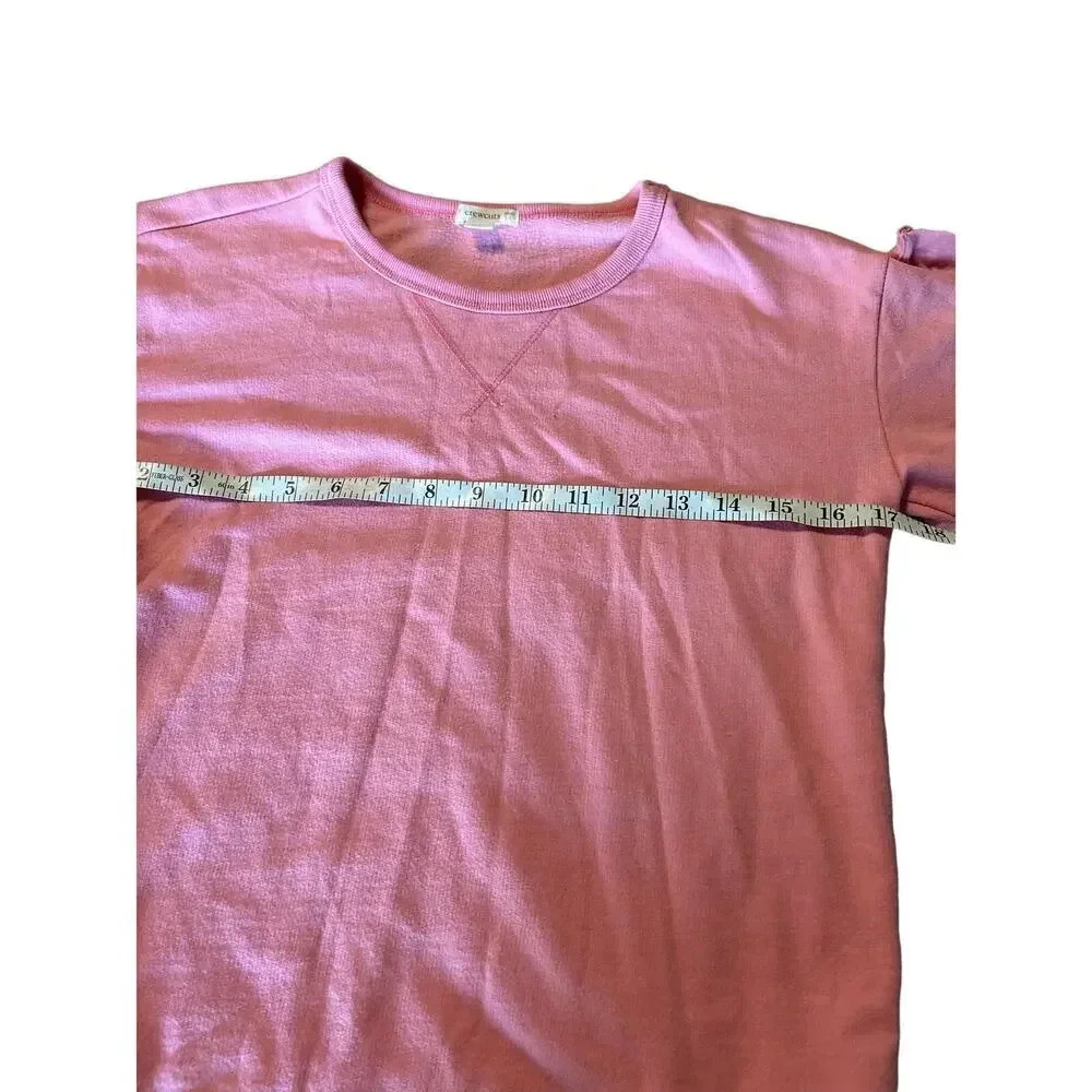 Crewcuts Ruffle Crewneck Sweatshirt Girls Size 14 Pink Preppy J. Crew - Picture 7 of 7